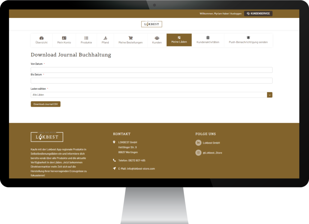 Screenshot Funktionen und Features LOKBEST Software Journale